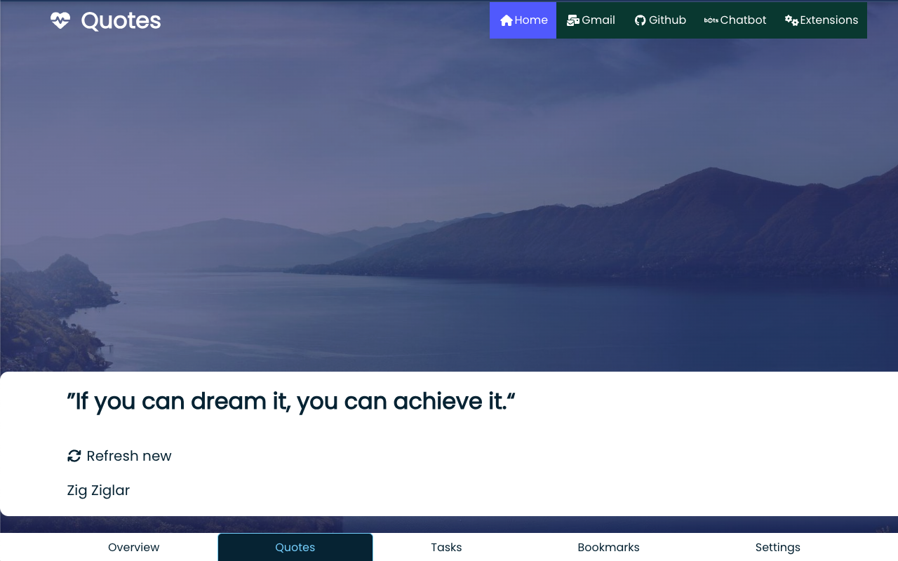 Nexus Tab dashboard preview